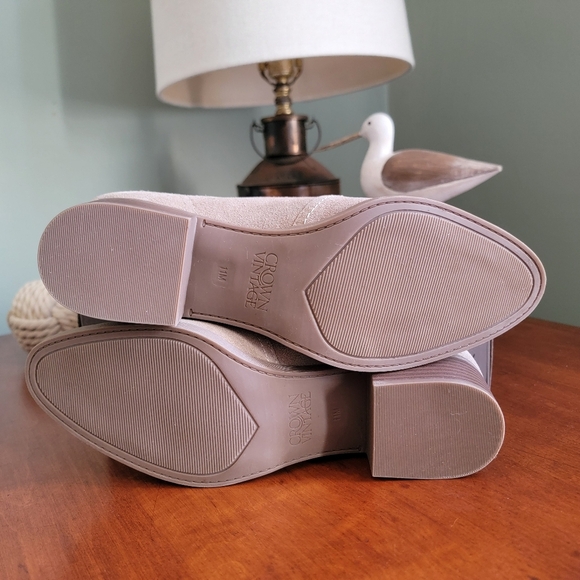 NWT Crown Vintage Women's Samali Loafers in Taupe Suede Size 11M - Picture 2 of 12